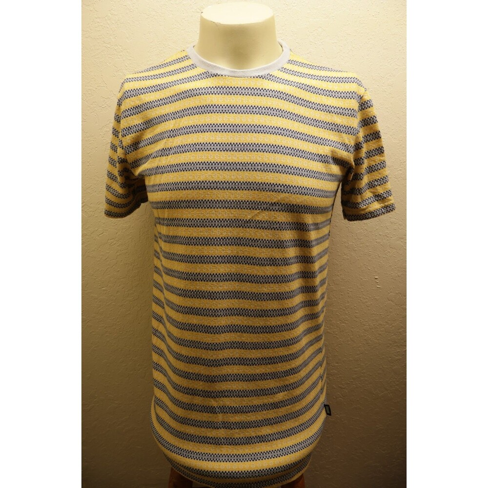 Beautiful Giant Yellow Blue White Multi color striped Large retro Designed in LA